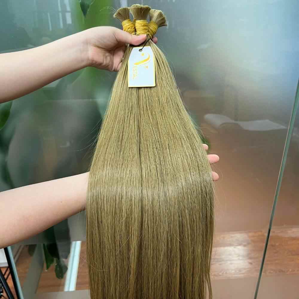 VESTAL HAIR Light Brown Natural Straight Weft Hair Extensions